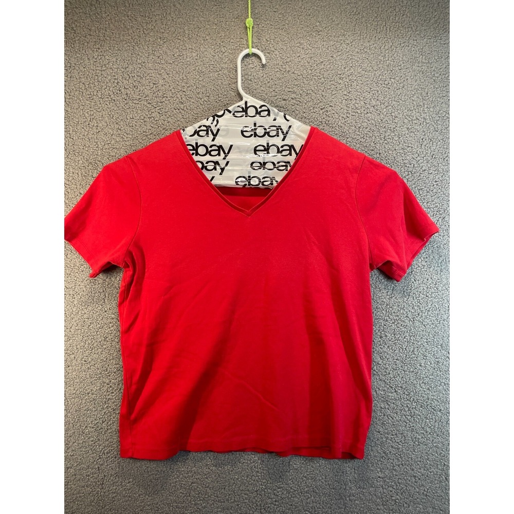 Jones New York‎ Sport 3/4 Sleeve T-Shirt Women's Size 1X V Neck Shirt Red